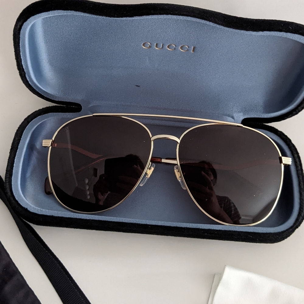 ❣️💥 GUCCI AVIATOR BRAND NEW SUNGLASSES W/ ORIGINAL CASE+POUCH